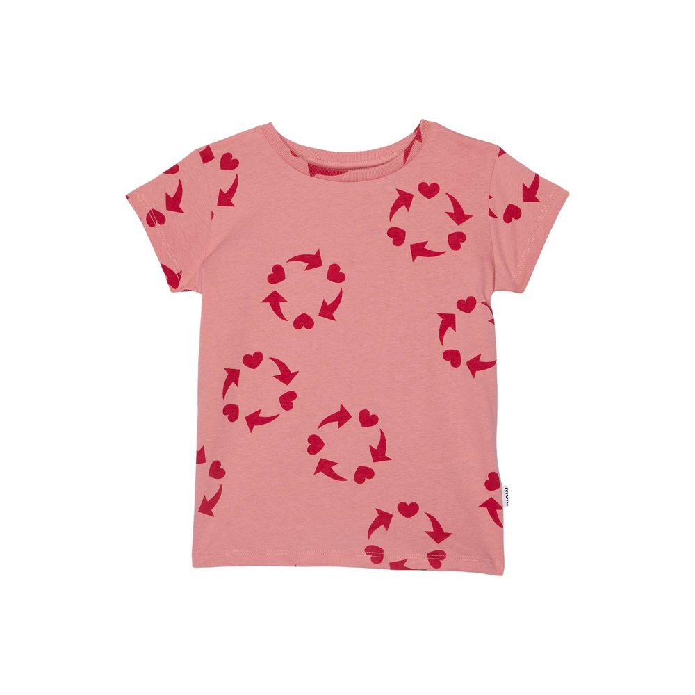 Molo Girl's Ranva T-Shirt (Little Kids/Big Kids) Pink Love 6 Little Kid